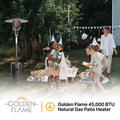 Golden Flame reflector close-up focusing heat reflection and wider coverage