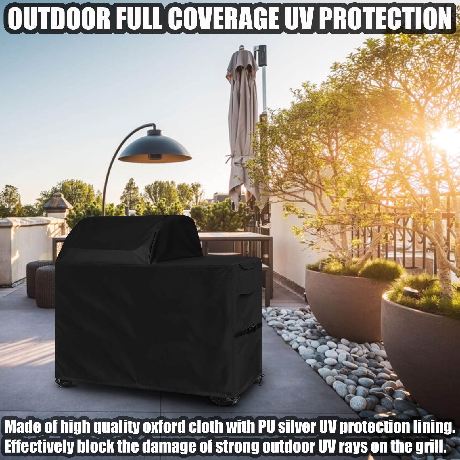 GoldenRaindrop hem cord with toggles tightened for a secure windproof fit