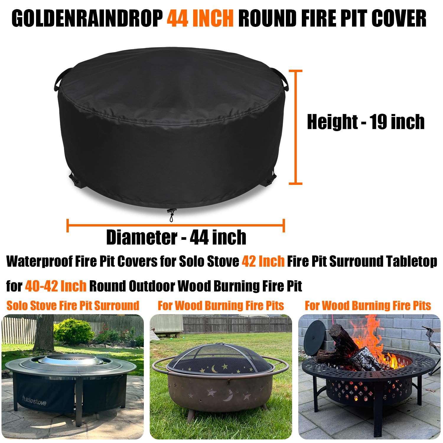 GoldenRaindrop close-up of 600D polyester texture and PU lining, resists UV and moisture