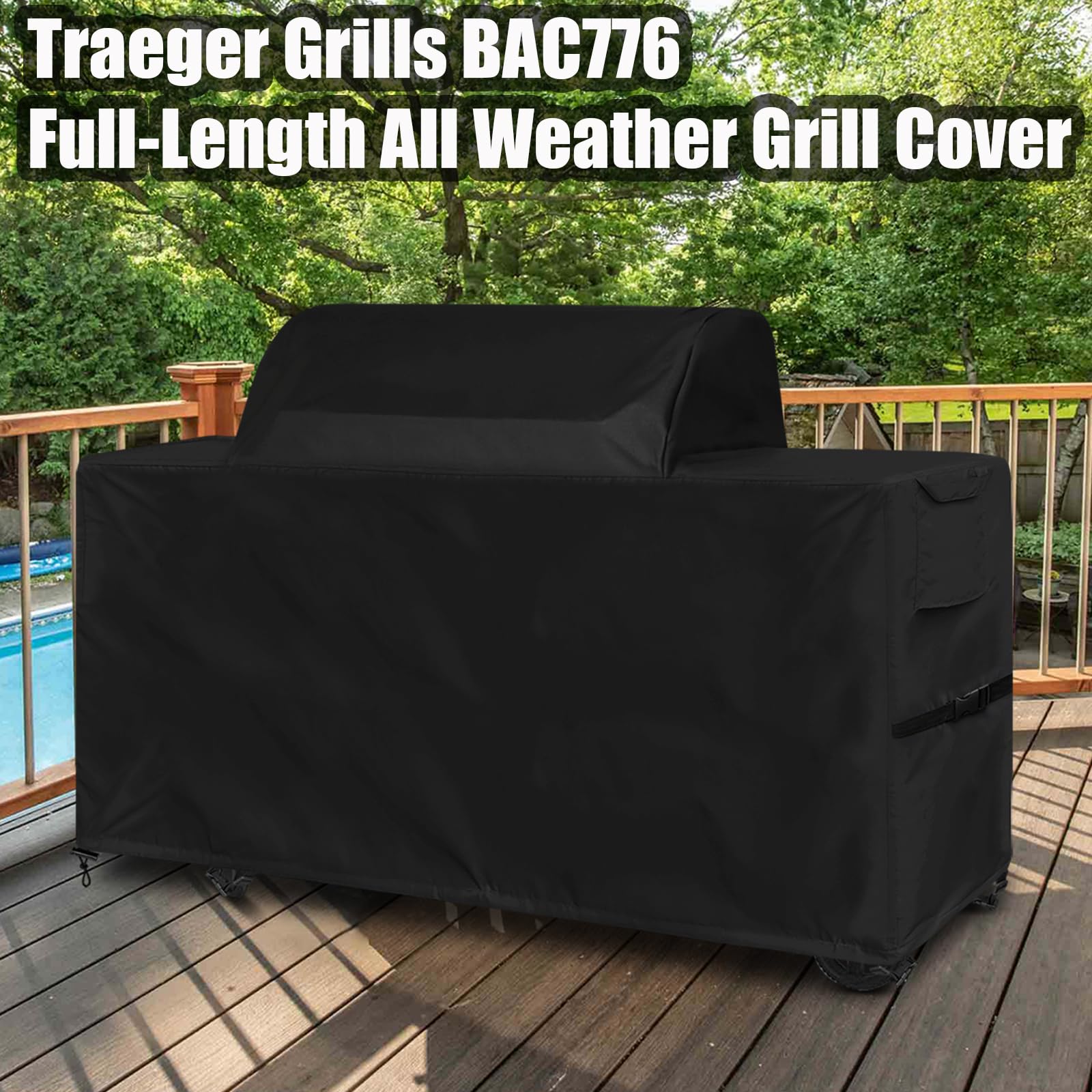 GoldenRaindrop lifestyle backyard installation protecting smoker from weather