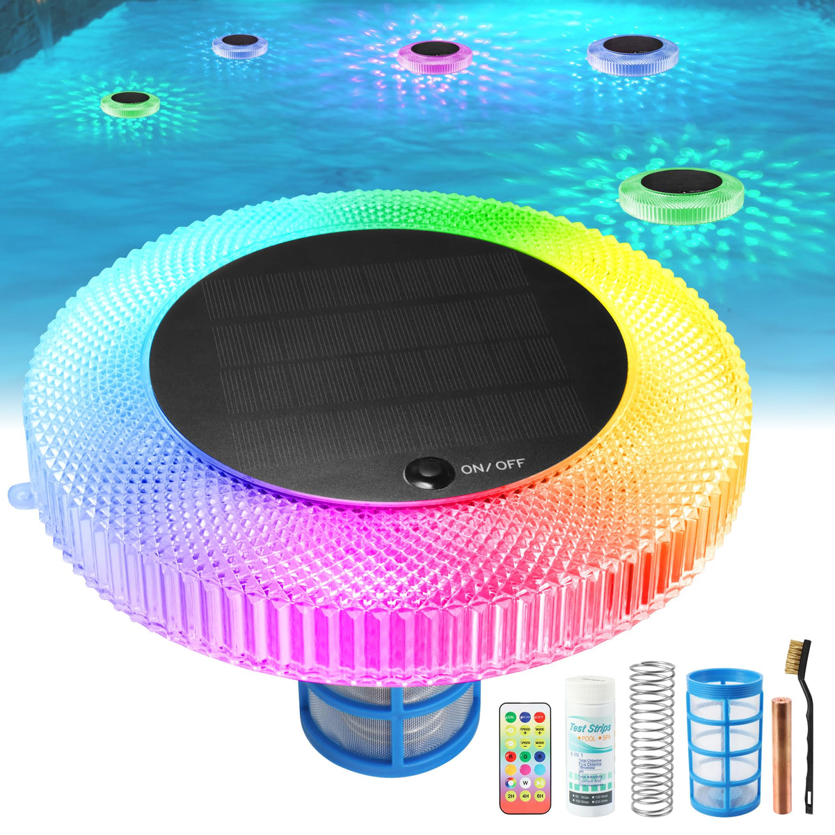 Goldlife front view of floating ionizer showing design and easy deployment