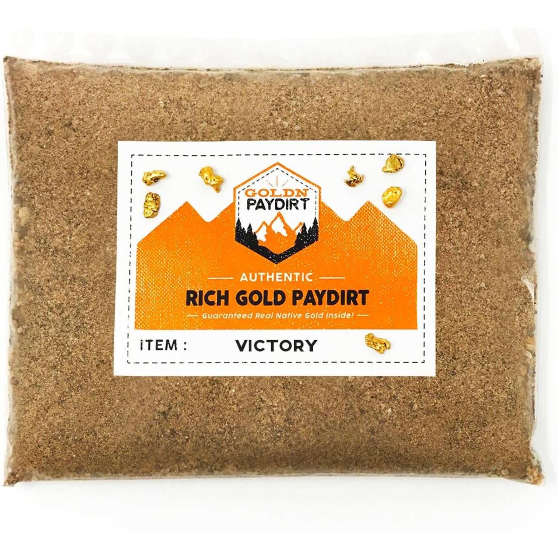 Goldn Paydirt front packaging showing sealed XL scoop and label, inspires confident purchase