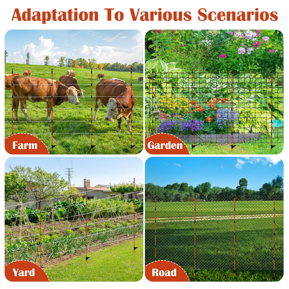 Goldshire temporary electric fence installed protecting garden and livestock