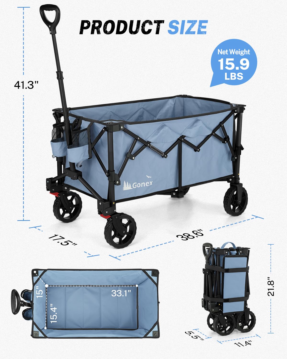 Gonex close-up of triangular frame highlighting stability and strength