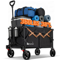 Gonex front view showing large 220L cargo area and durable build benefits portability