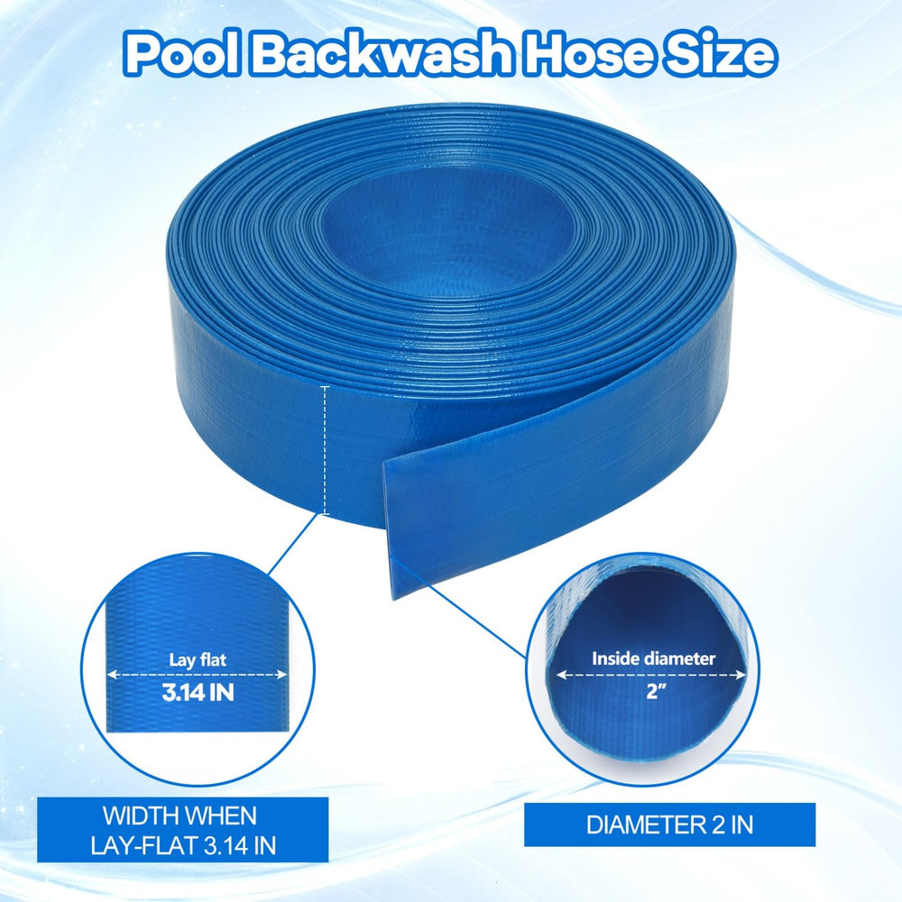 Gonioa hose collapsed flat and rolled for compact storage to save space after use