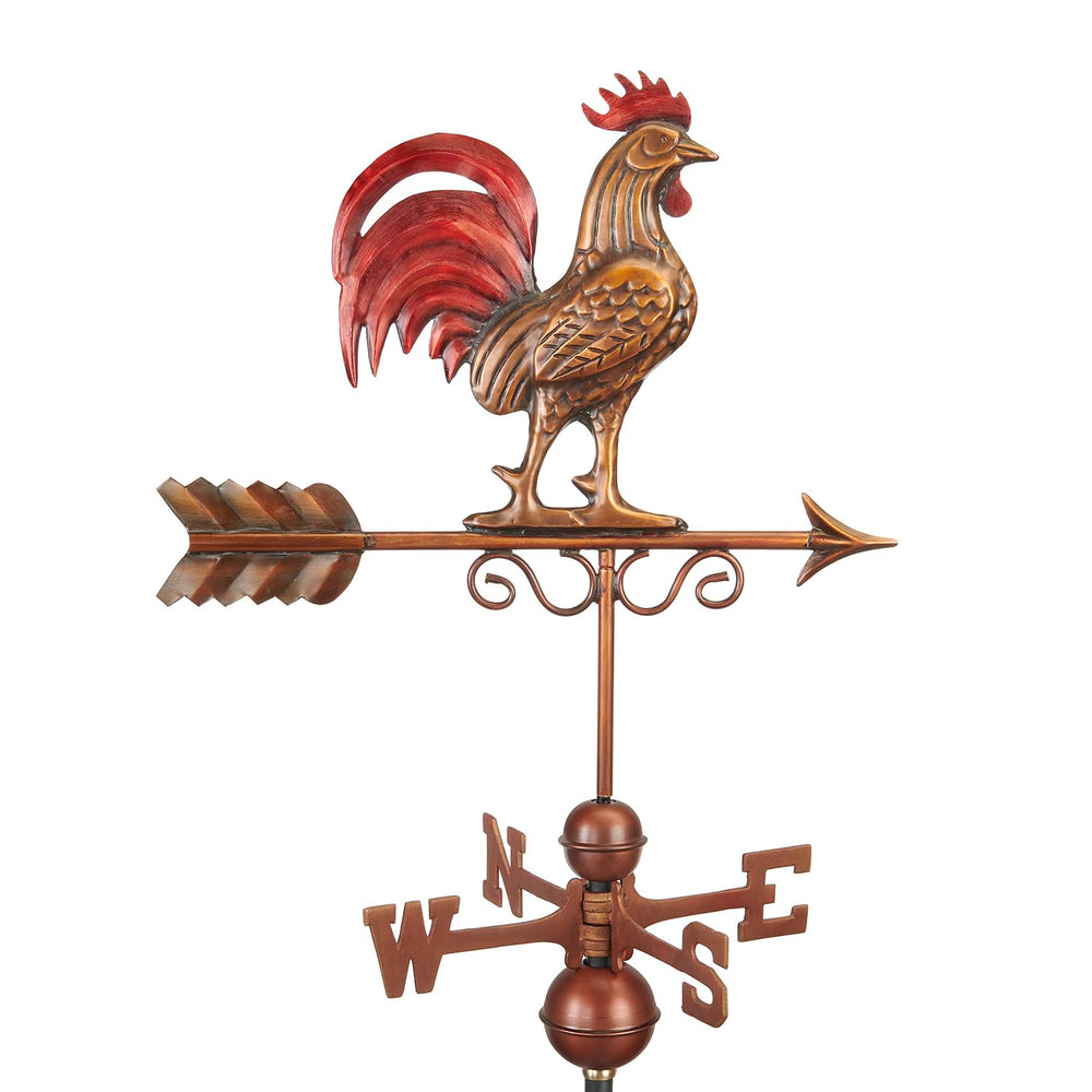 Good Directions rooster front view showing silhouette and accurate wind indication