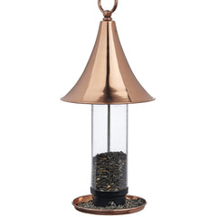 Good Directions Castella front view showing polished copper castle and plexiglass tube benefit: eye-catching backyard focal point