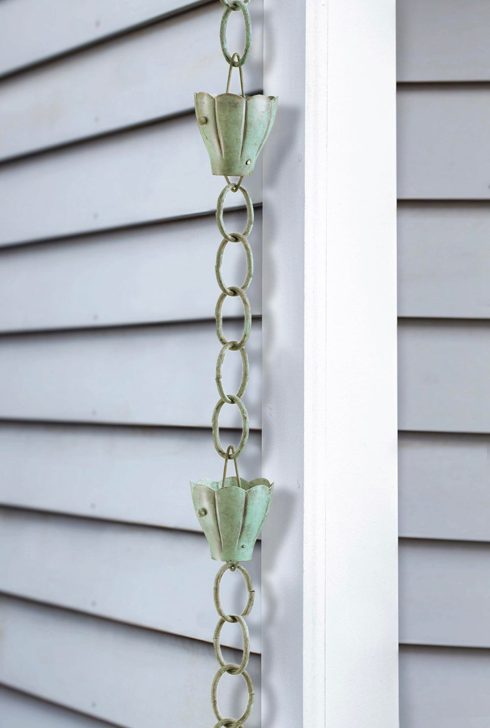 Good Directions Crocus cup close-up highlighting handcrafted copper detail and weather protection