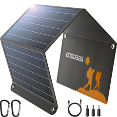 GOODaaa front view of open panel showing ports and quick charging