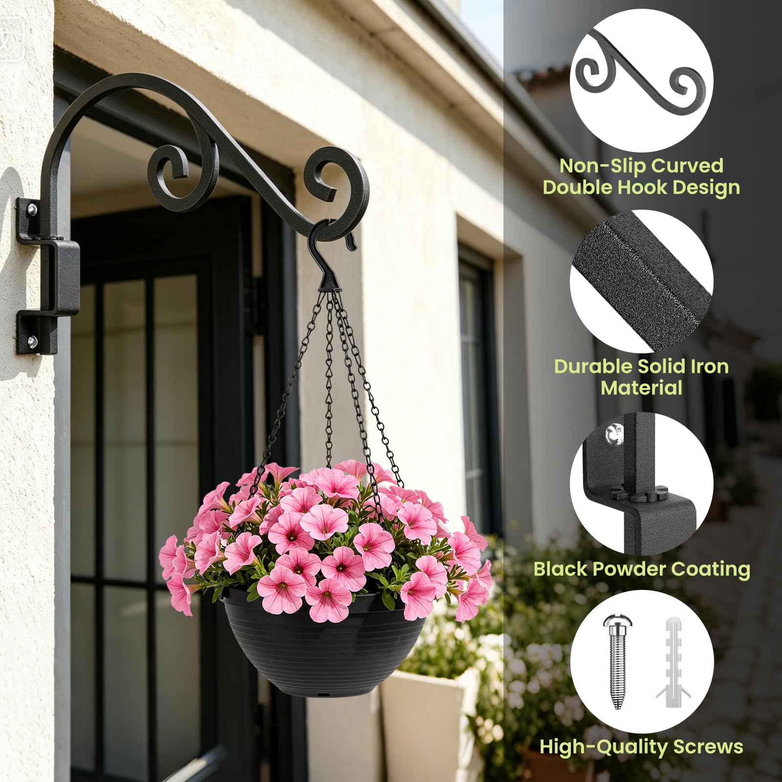 GOODBUY mounted with hanging plant illustrating space-saving vertical gardening