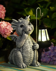 Goodeco dragon front view showing decorative pose and durable resin finish