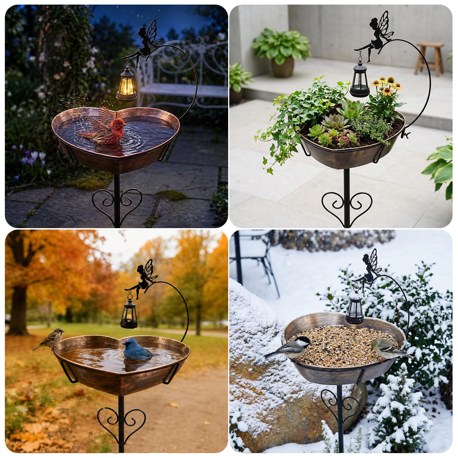 Goodeco soft evening glow from lantern creating ambient garden lighting