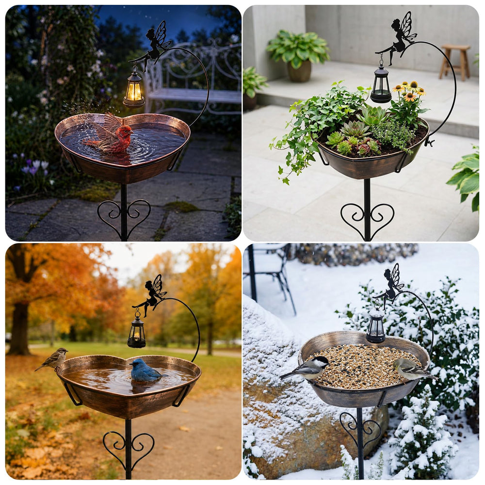 Goodeco soft evening glow from lantern creating ambient garden lighting