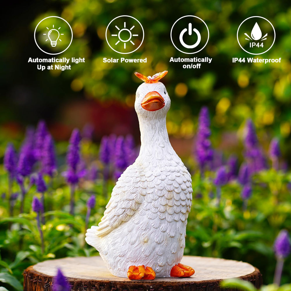 Goodeco goose held by hand demonstrating compact size and easy placement