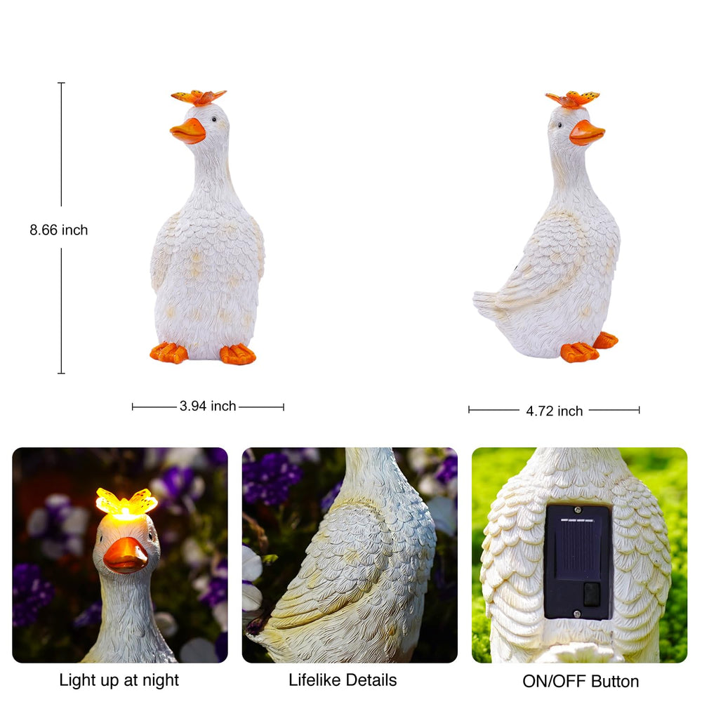 Goodeco solar butterfly closeup highlighting light feature and evening charm