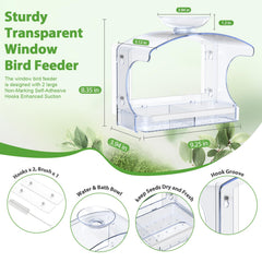 Goodeco feeder mounted on living room window benefit: indoor nature viewing and family enjoyment