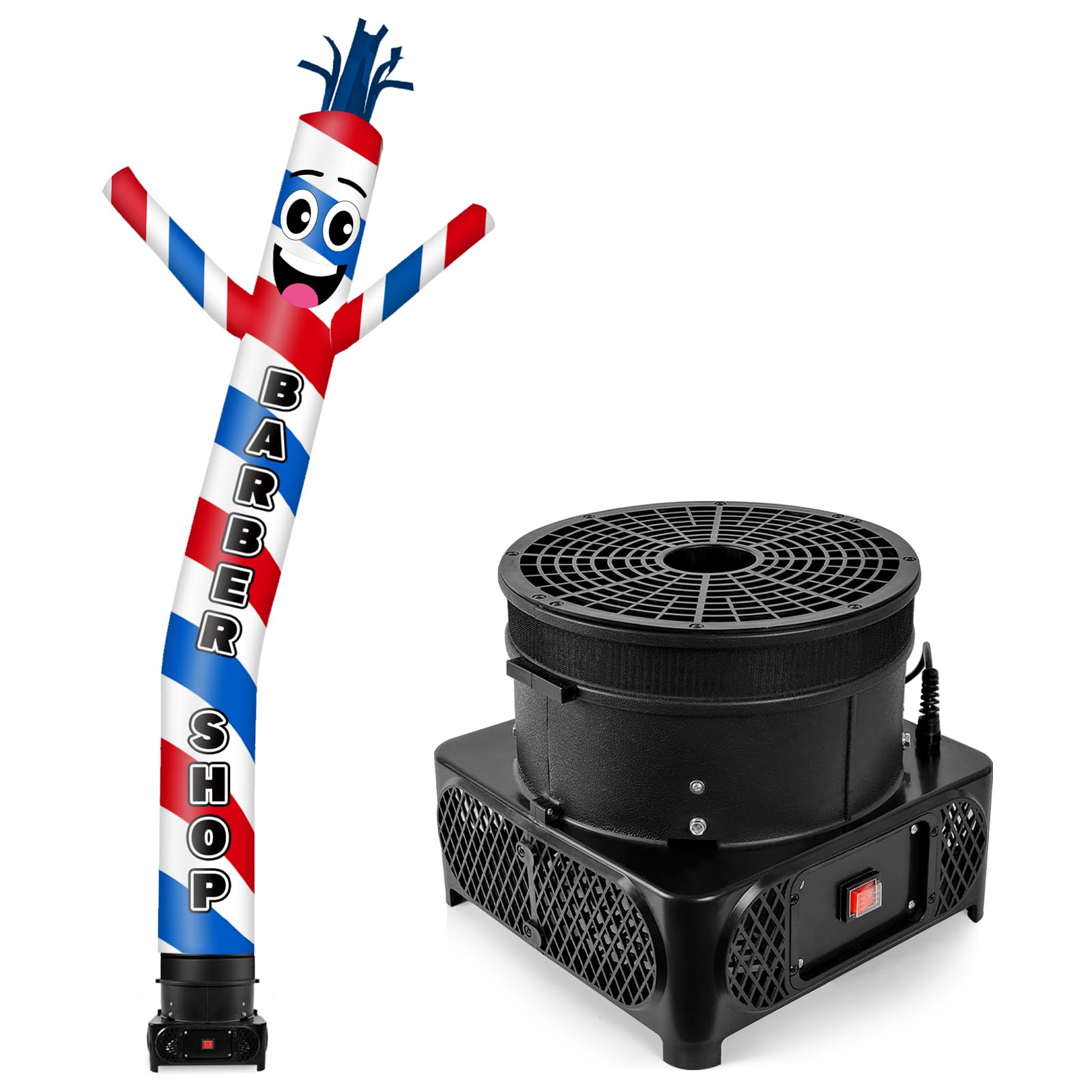 GOODENY front view of 10ft inflatable tube man showcasing bold colors and branding visibility