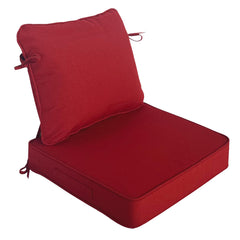 Goodgoods front view of chili cushion set showing shape and color for attractive seating