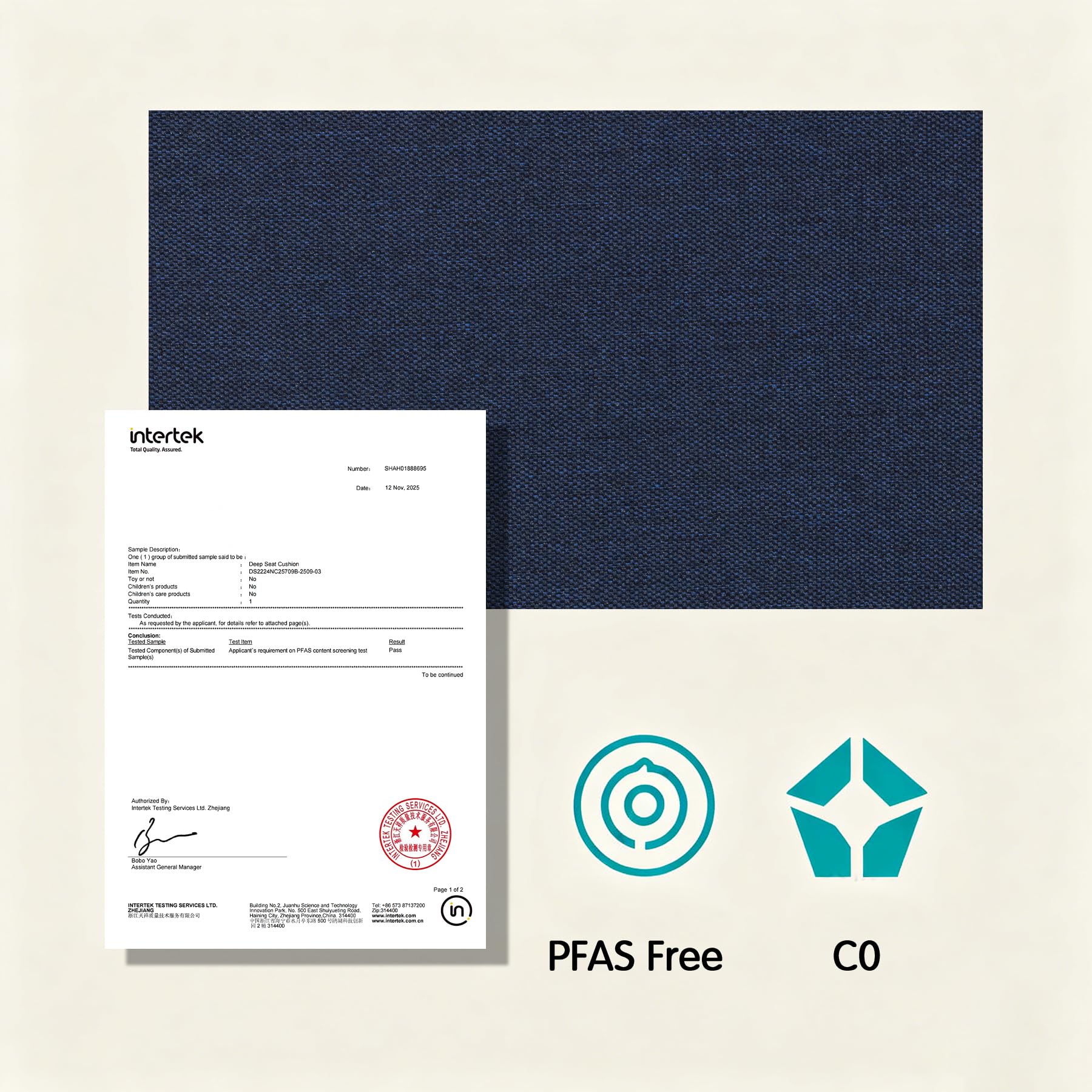 Goodgoods cushions beside a ruler for accurate size and fit confirmation benefit