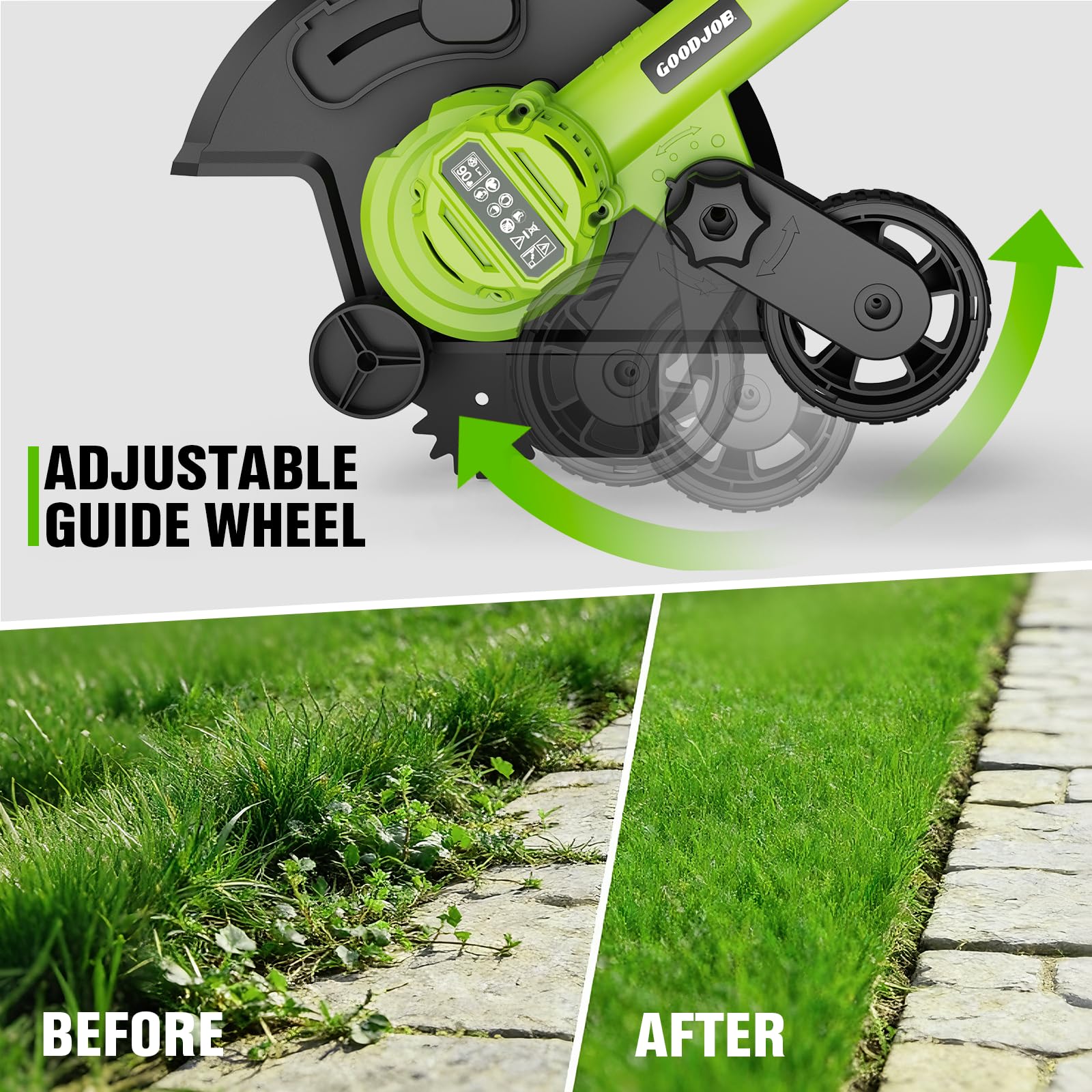 goodjob rotatable auxiliary handle detail for ergonomic comfort during use