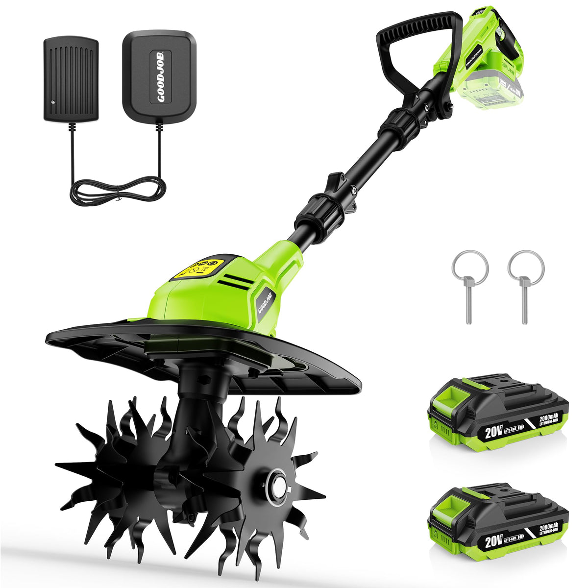 goodjob front view with batteries showing compact design and portability benefit