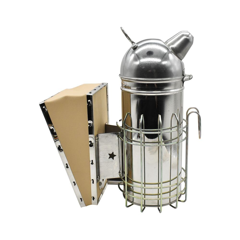GOODLAND BEE SUPPLY close-up of welded heat cage protecting hands from heat