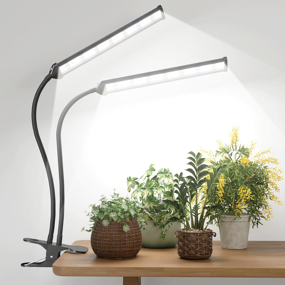 GooingTop front view clip-on grow light showing compact design and clip benefit