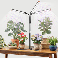 GooingTop front view grow lamp showing full-spectrum light and plant benefit