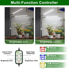 GooingTop height comparison with pot demonstrating adjustable 10–32" reach