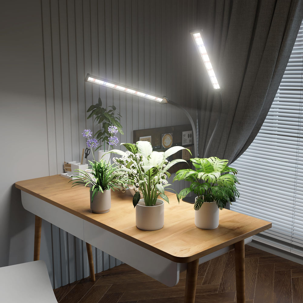 GooingTop nighttime plant illumination showing bright full-spectrum light for plants