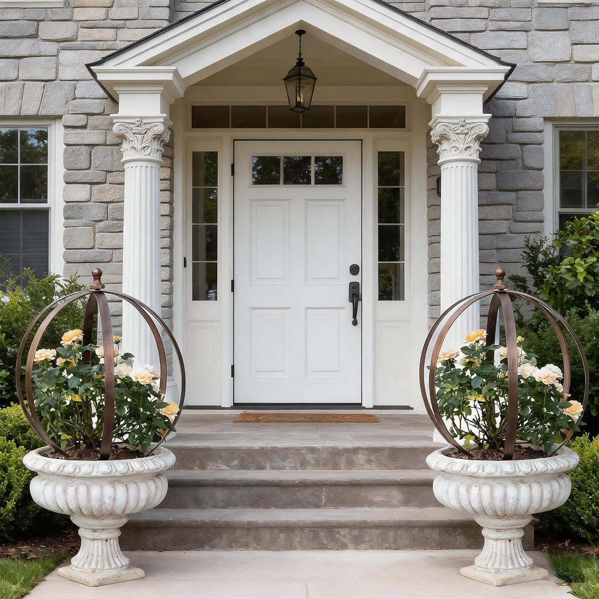 Goooxim front view of two obelisks showing durable support and elegant look