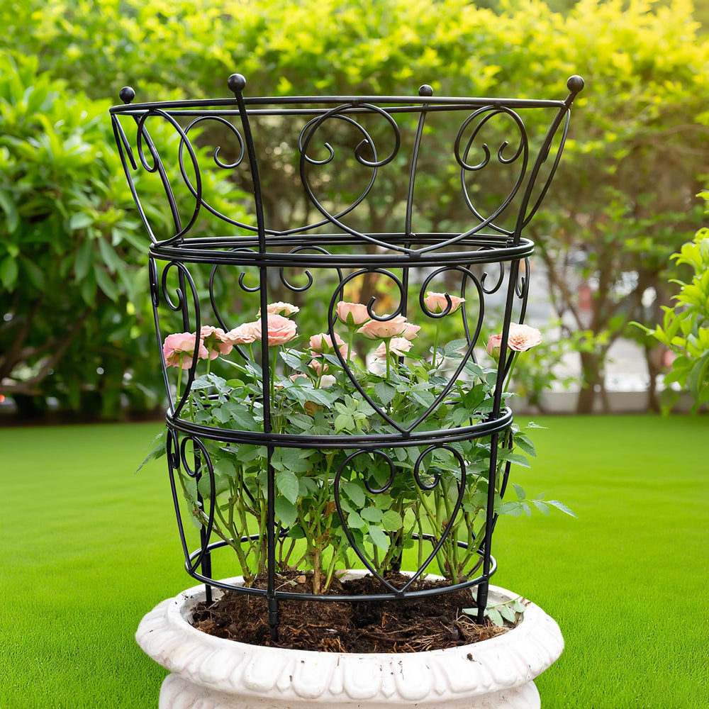 Goooxim front view heart-shaped trellis showing elegant support and visibility