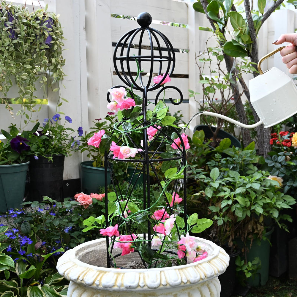 Goooxim placed in garden bed showcasing versatile outdoor use benefit