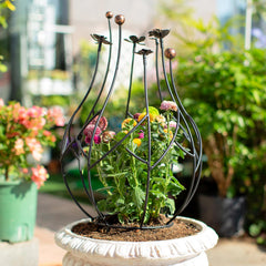 GOOOXIM obelisk in container demonstrating compact support for potted climbers