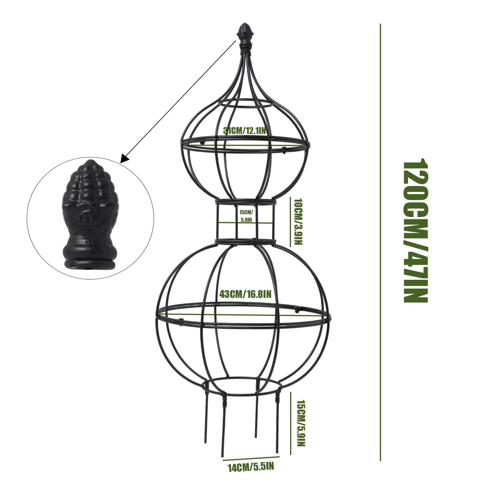 GOOOXIM sphere detail highlighting double-layer design for multiple plant anchors