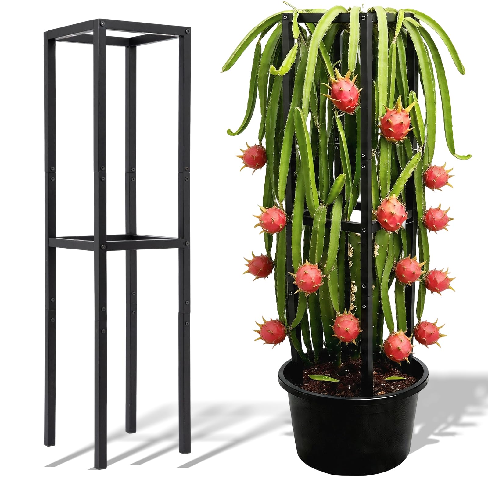 Goooxim trellis front view showing strong frame and sleek silhouette for sturdy plant support