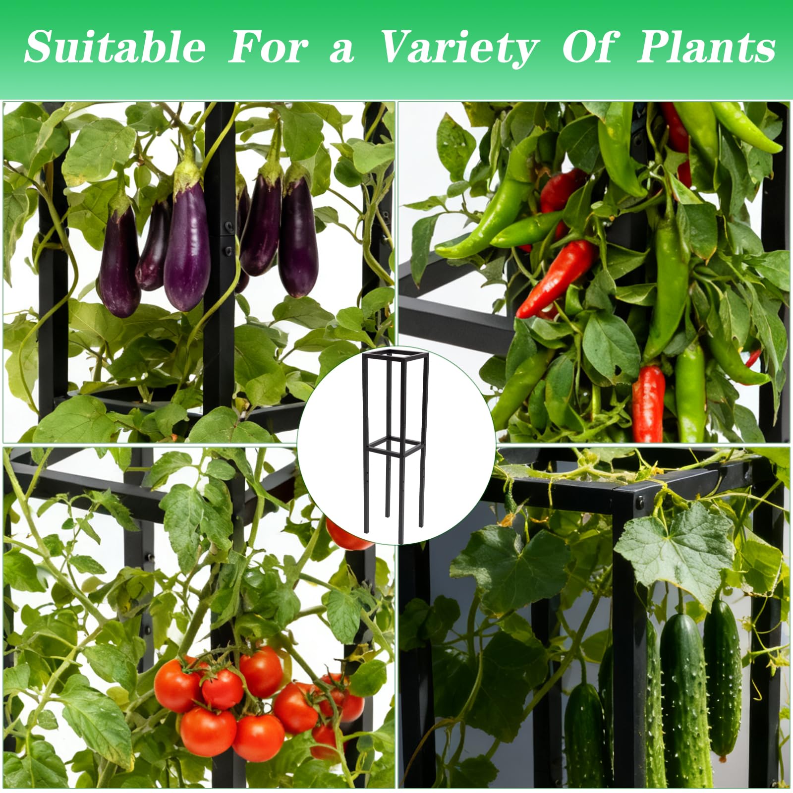 Goooxim trellis beside a ruler for size scale highlighting 12x48 inch dimensions clarity