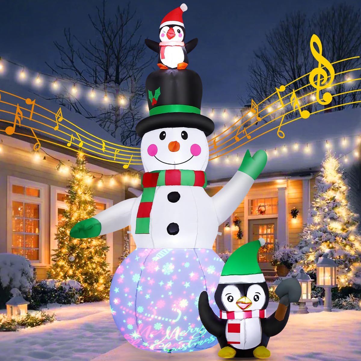 GOOSH front view inflated display showing holiday presence and visibility