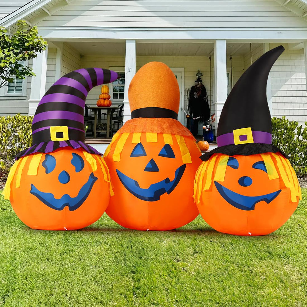 GOOSH pumpkin combo displayed on a front yard creating festive family-friendly atmosphere