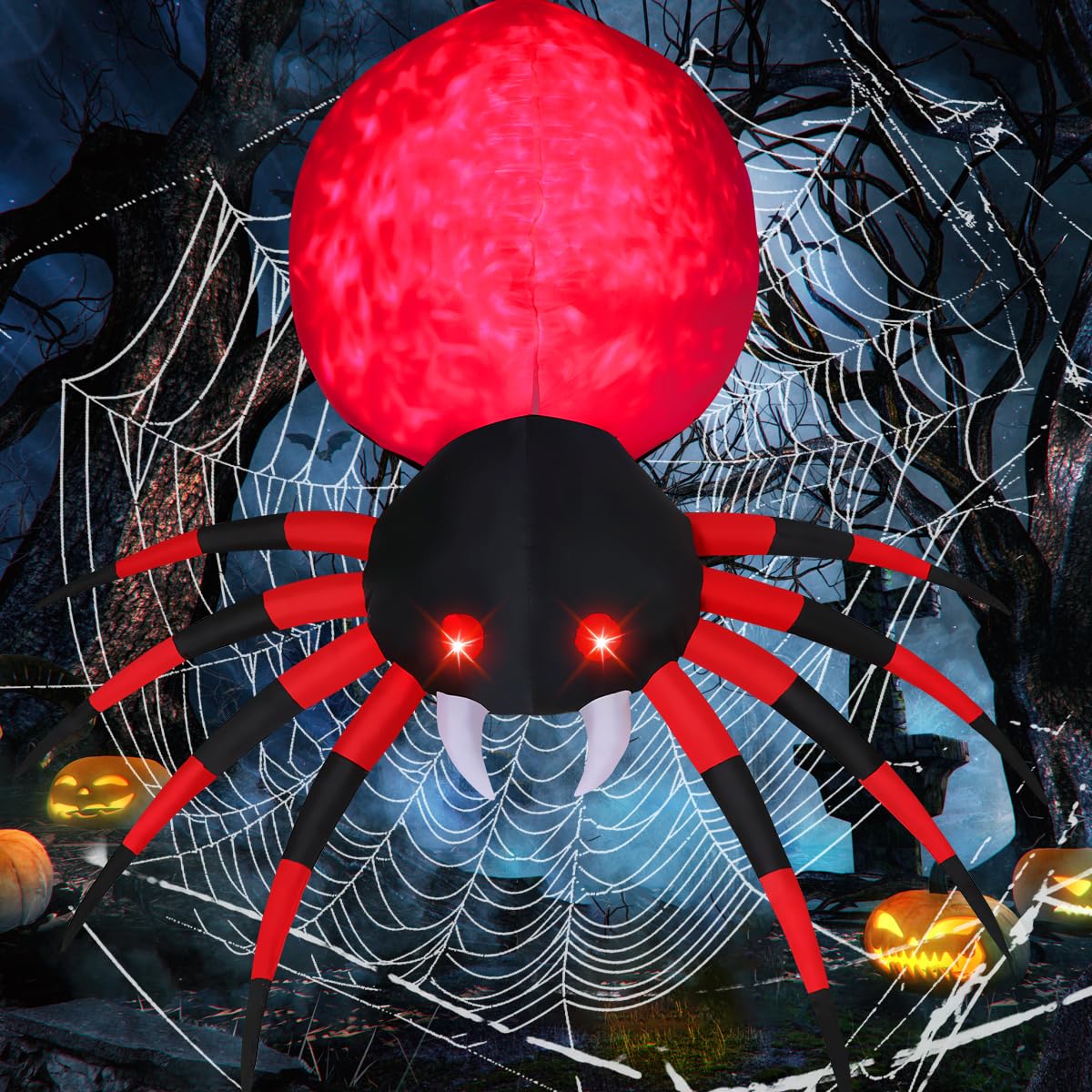 GOOSH spider front view showing full eight-foot height and dramatic shape