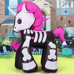 GOOSH unicorn front view showing friendly skeleton and bright LEDs