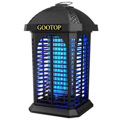 GOOTOP front view of zapper showing full housing and benefits of broad coverage