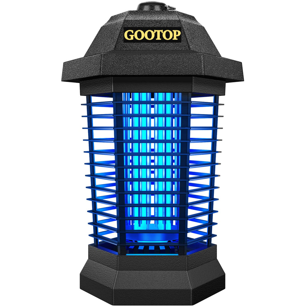 GOOTOP front view showing compact zapper and protective cage for safe use