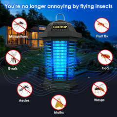 GOOTOP close-up of inner grid highlighting 4200V electric insect control