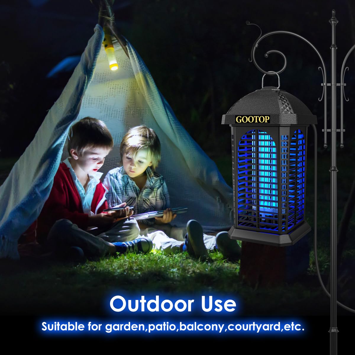 GOOTOP side profile highlighting lamp and hanger for versatile installation benefit