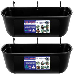 Goovilla front view of feed trough showing shape and capacity benefit
