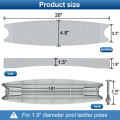 Goovilla replacement step installed on pool ladder improving safe access
