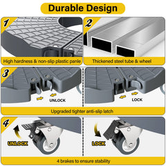 Goovilla textured plastic deck close-up providing better grip and strength