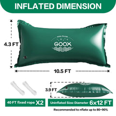 GOOX valve detail demonstrating quick inflation and secure seal benefit